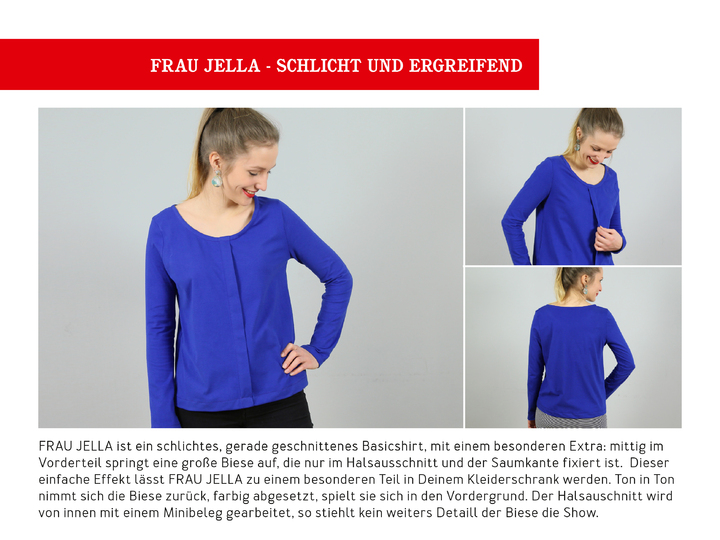 FRAU JELLA • Langarmshirt mit breiter Biese, e-book