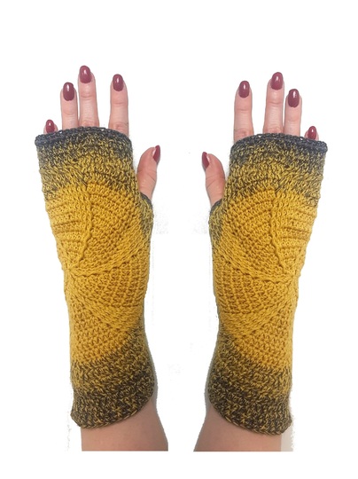 Häkelanleitung Armstulpen, Stulpen "Windrad", alle Größen