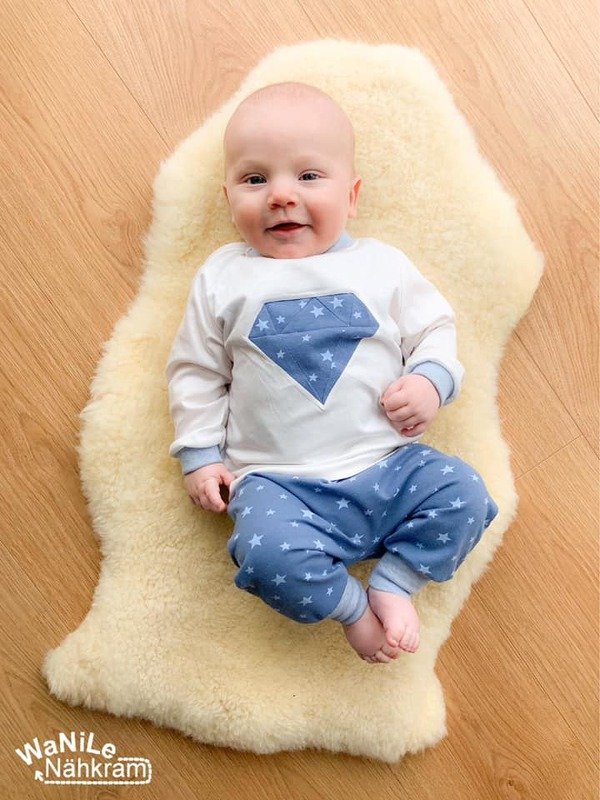 Hose Diamond Baby Pants Gr. 50 - 92 mit Diamanten-Unterteilung - Bild 13