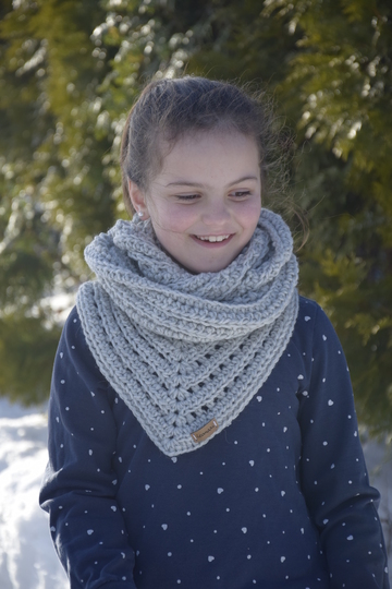 - DELIA - Dreieckschal häkeln für Kleinkinder bis Erwachsene, Schal alle Größen mit Größentabelle, Häkelschal, Loop, Wickelschal, Knopfschal