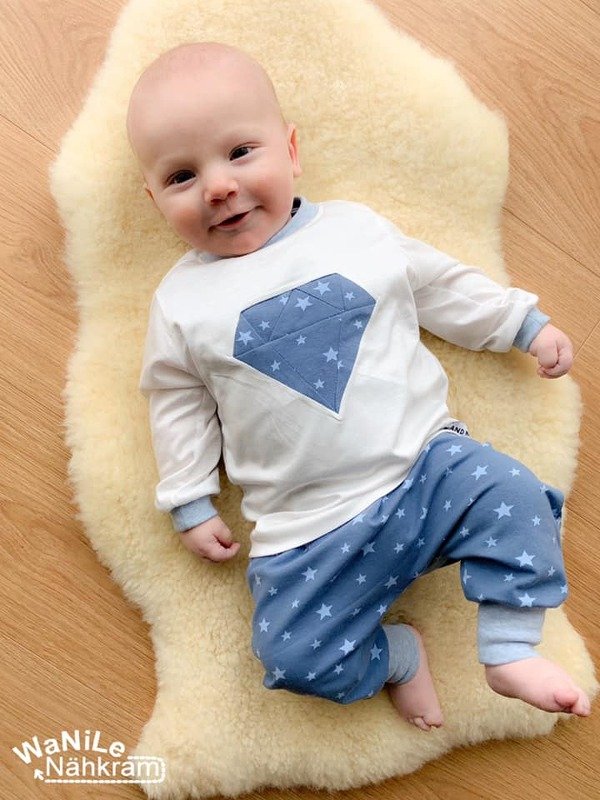 Diamond Baby Shirt Gr. 50-92 Diamanten-Unterteilung