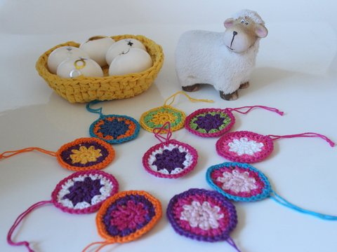 Häkelanleitung Osterei - Eier Anhänger - Deko für Ostern