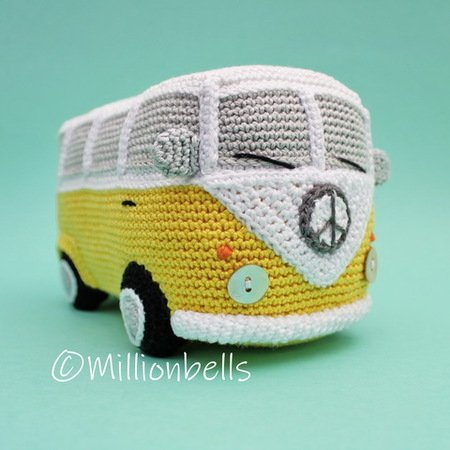 Amigurumi Classic Camper Van Bus PDF Crochet Pattern