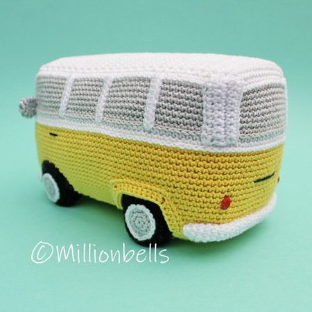 Amigurumi Classic Camper Van Bus PDF Crochet Pattern