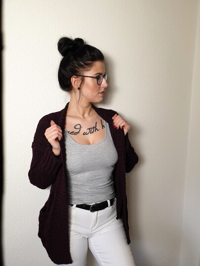 144 Strickanleitung Cardigan Strickjacke 2  S/M L/XL