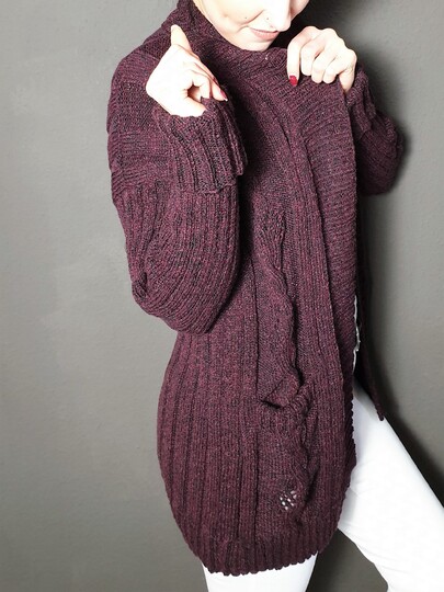 144 Strickanleitung Cardigan Strickjacke 2  S/M L/XL