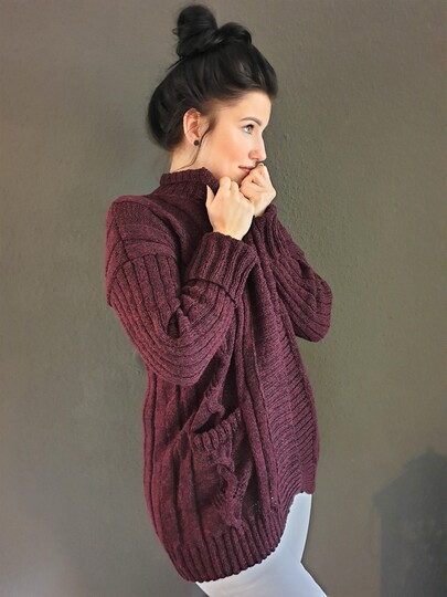 144 Strickanleitung Cardigan Strickjacke 2  S/M L/XL