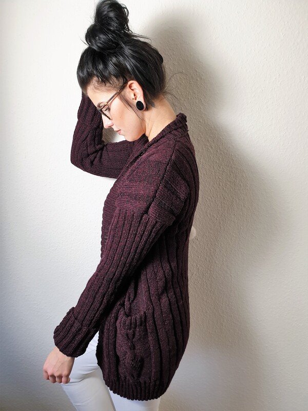 144 Strickanleitung Cardigan Strickjacke 2  S/M L/XL - Bild 7