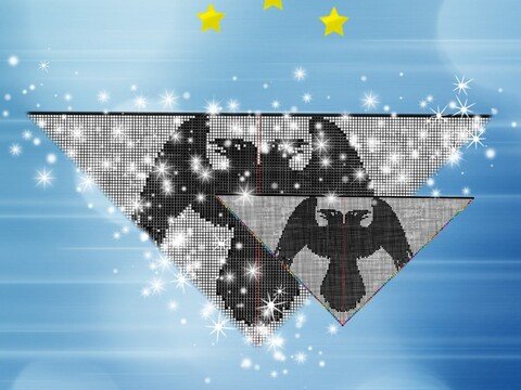 Motivtuch Odins Raben Hugin und Munin