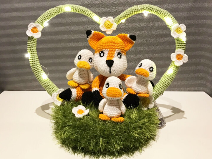 Cotton & Friends: "Frida Fuchs mit Entenkindern"