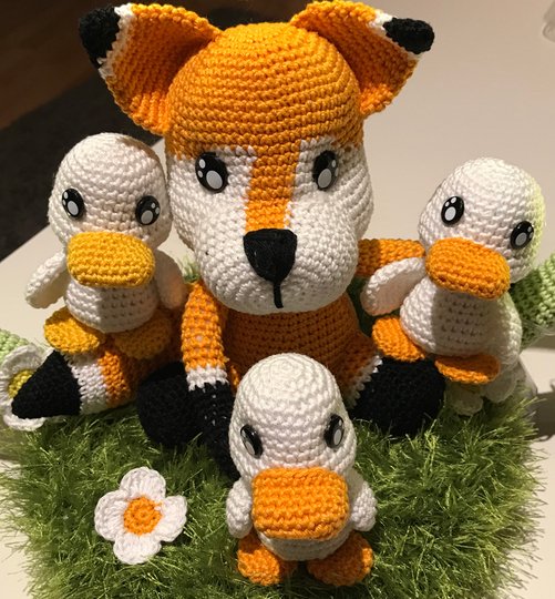 Cotton & Friends: "Frida Fuchs mit Entenkindern"