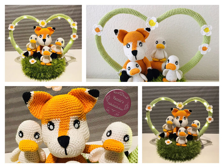 Cotton & Friends: "Frida Fuchs mit Entenkindern"