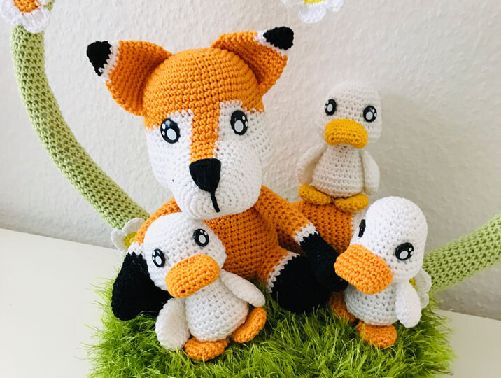 Cotton & Friends: "Frida Fuchs mit Entenkindern"