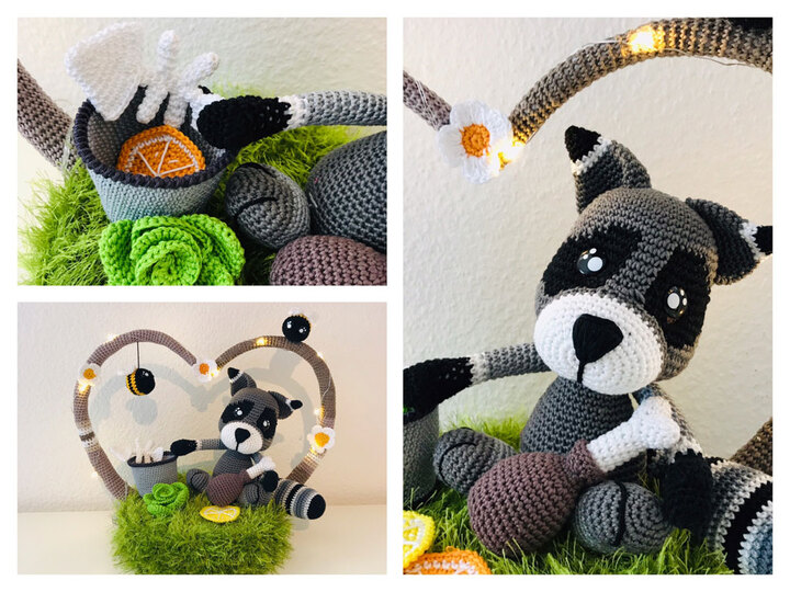 Cotton & Friends: "Wolli Waschbär wühlt im Mülleimer"