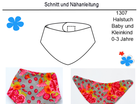 1307 Schnittmuster Halstuch Baby Kleinkind Dreieckstuch PDF