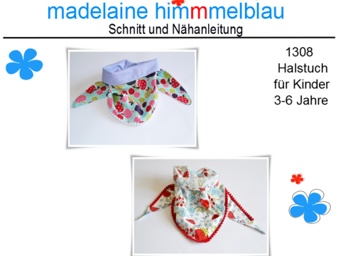 1308 Schnittmuster Kinder Dreieckstuch Halstuch 3-6 Jahre PDF