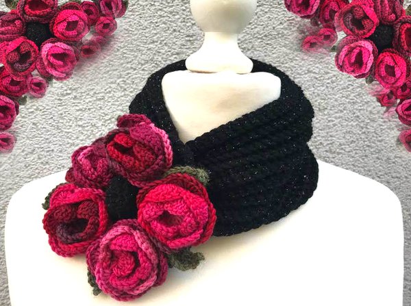 romantischer Halswärmer Rosenreigen