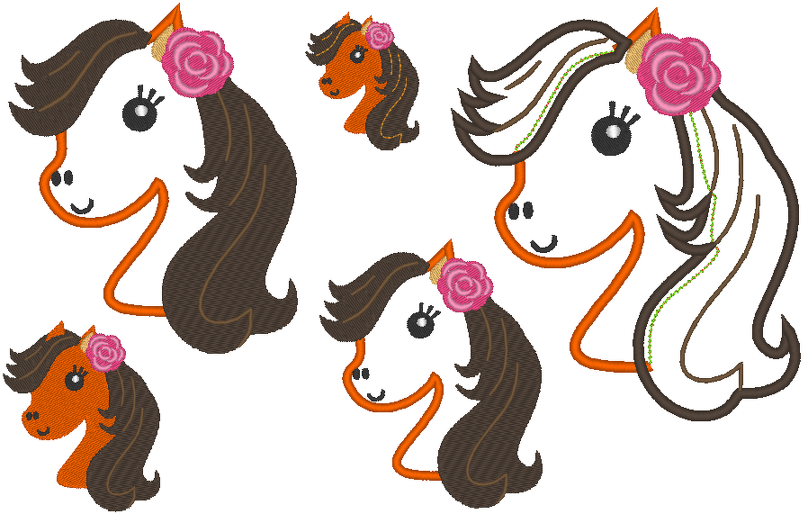 Pferde Kopf Stickdatei Pferd