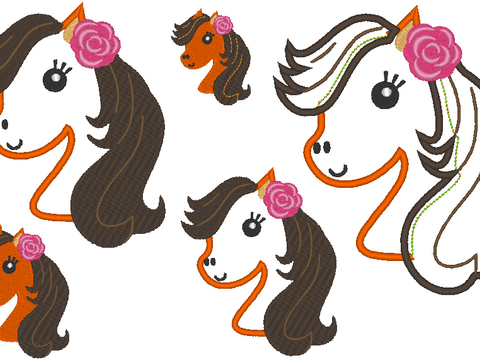 Pferde Kopf Stickdatei Pferd