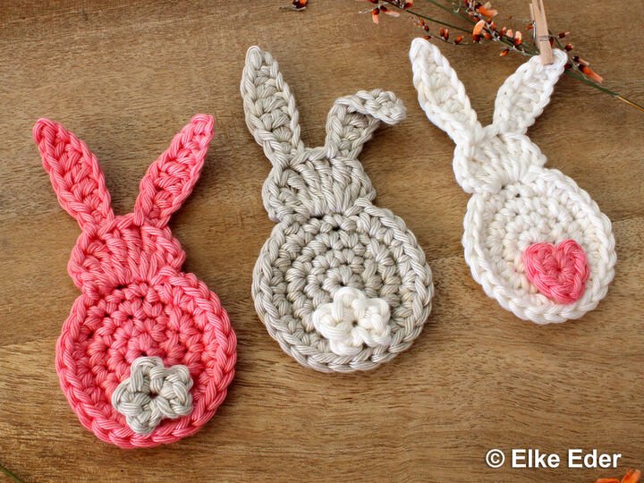 Niedliche Häschen für die Osterdeko - Häkelanleitung
