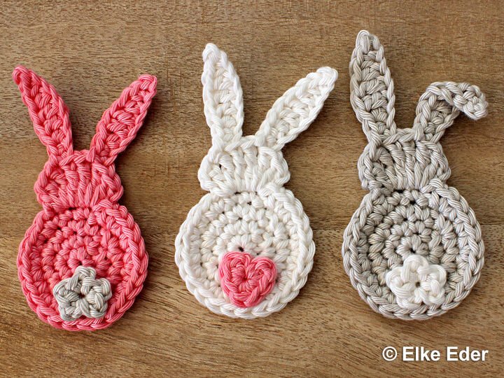 Niedliche Häschen für die Osterdeko - Häkelanleitung