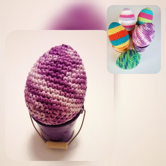 Osterei Häkeln - ein Plasik-Osterei Neu Dekorieren / Verpacken