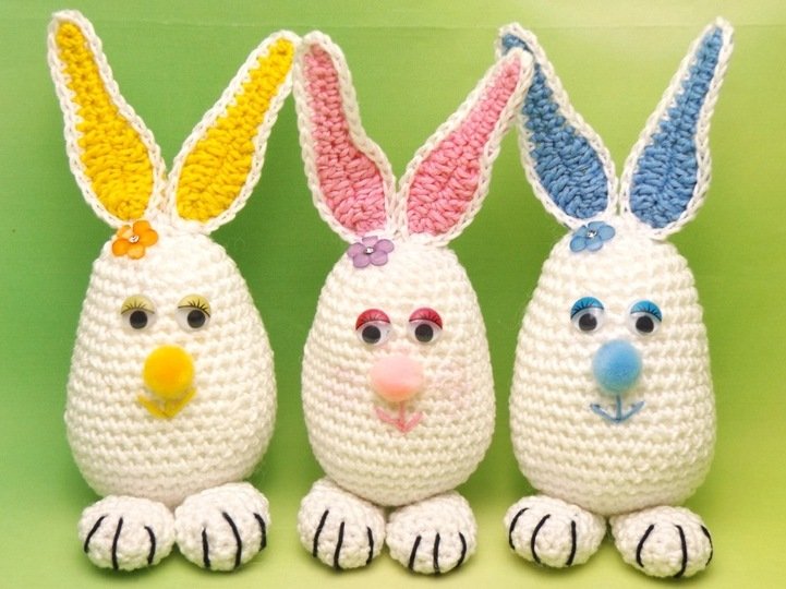 Häkelanleitung Osterei "Hasi"