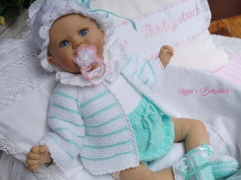 Strickanleitung für Baby's u. Reborns Modell Susi Gr. 50 - 56 4-teilig