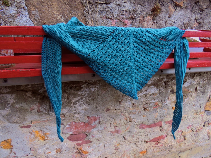 Häkeltuch mit Muschelmuster