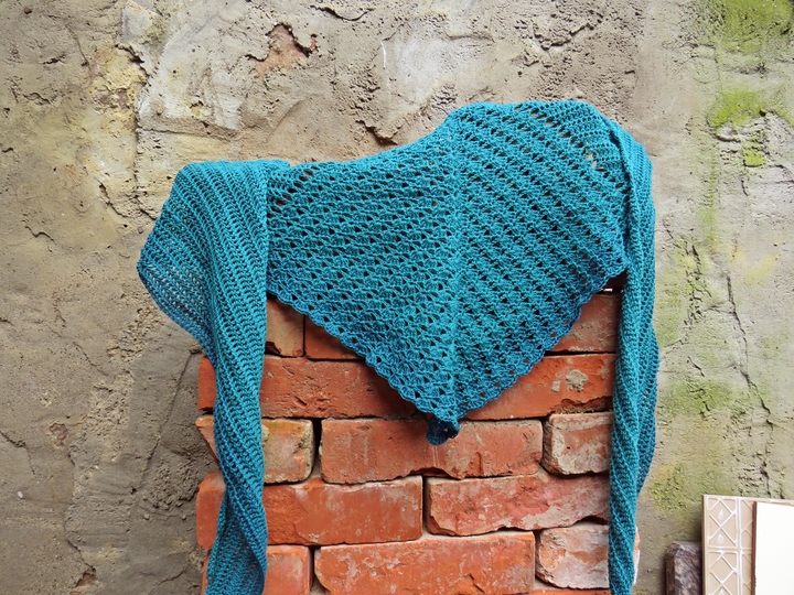 Häkeltuch mit Muschelmuster