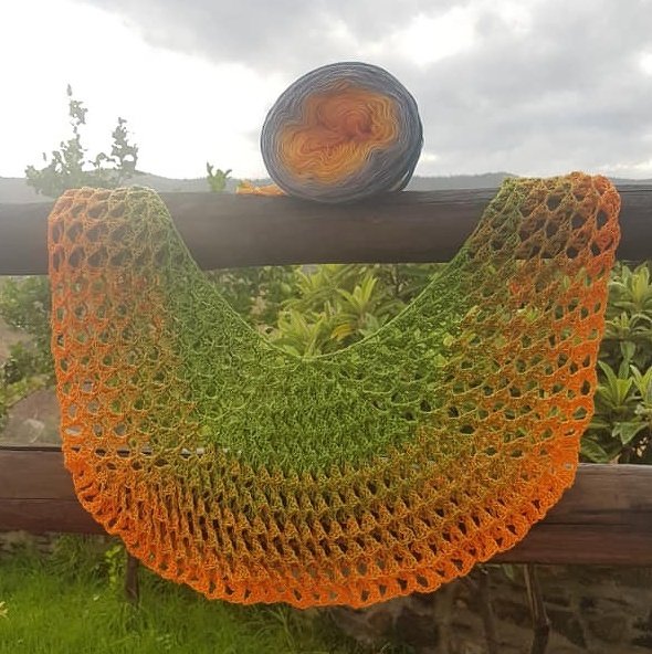 Häkelanleitung rundes Tuch 3D-Muschel - Bild 5