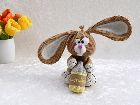 Hase – beduselter Eddy - Häkelanleitung