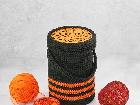 Bobbeltasche Handarbeits Projekttasche "to go"