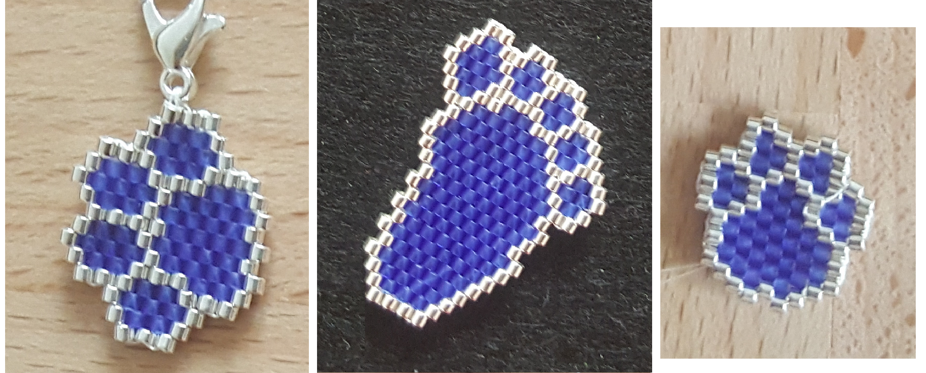 Perlen Charms / Hundepfote, Katzenpfote, Babyfüßchen im Set