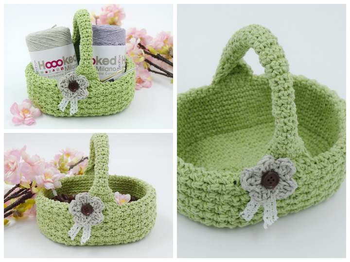 - RUSTIC - ovales Osterkörbchen häkeln, Osterdeko, Körbchen, Ostern, Osternest, Geschenk