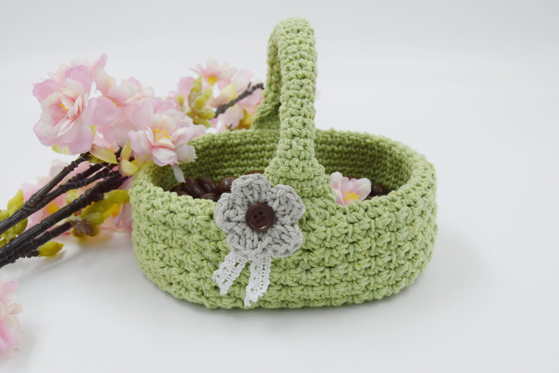 - RUSTIC - ovales Osterkörbchen häkeln, Osterdeko, Körbchen, Ostern, Osternest, Geschenk