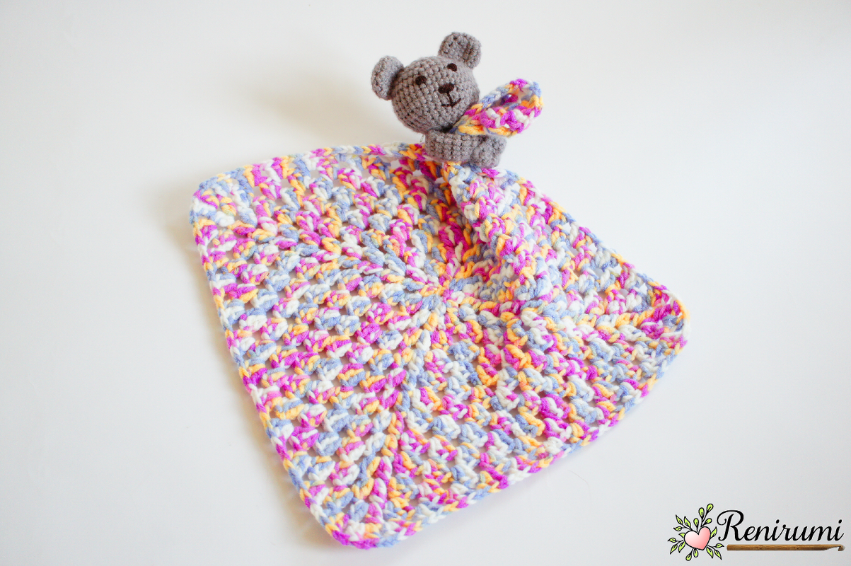 Crochet pattern snuggle baby toy blanket teddy bear - Image 2