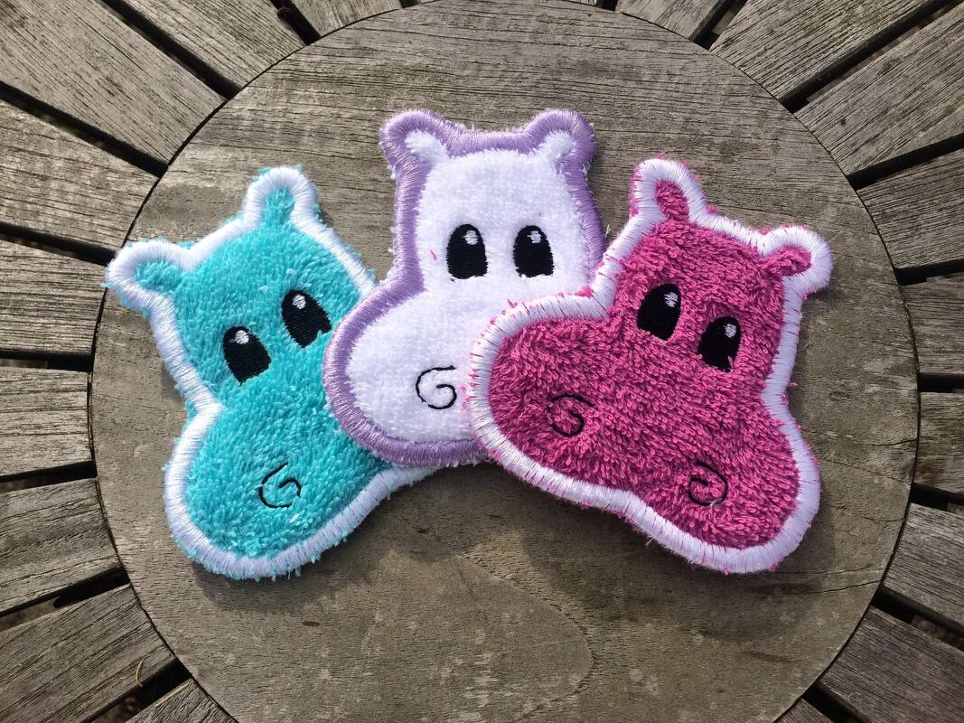 WaschPad Hippo Stickdatei ♥ ITH 10x10