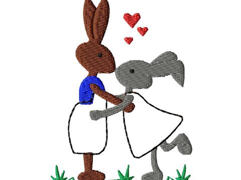 Stickdatei "Osterhasen Applikation“ Rahmen 10 cm x 10 cm