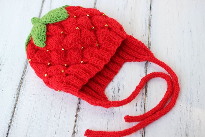Strawberry Hat Knitting Pattern