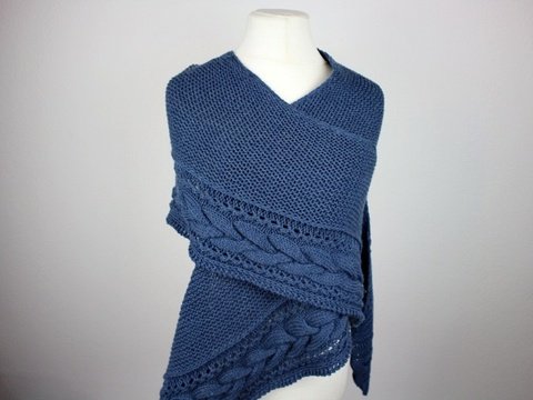 Strickanleitung halbrundes Tuch "Arround You"