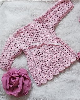Baby Girl Crochet Dress - Image 3