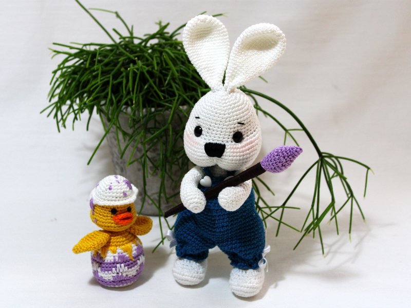 Häkelanleitung Hase und Küken