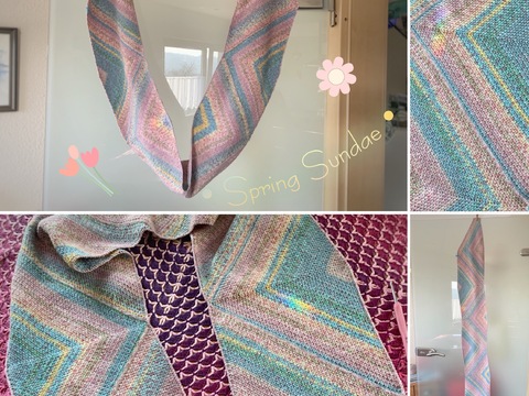 Spring Sundae als Schal oder Dreieckstuch