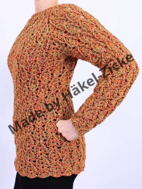 Häkelpullover Puma, mit wunderschönem Muschelmuster, Größe 34-XXL - Bild 9