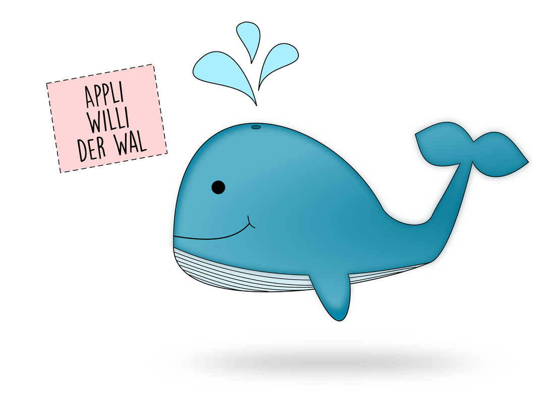 Applikationsvorlage Willi der Wal
