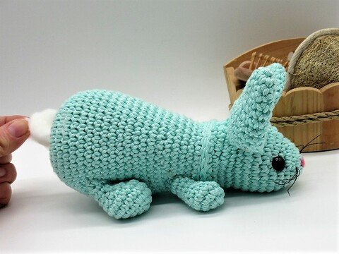 Häkelanleitung Wattespender Hase Wolli