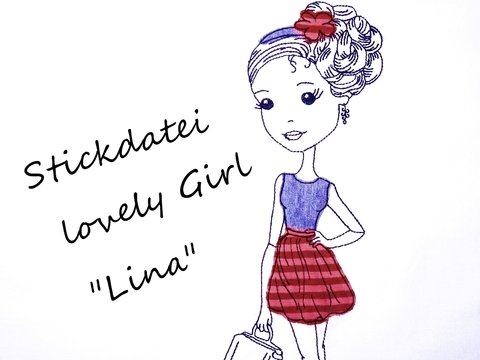 Mädchen Stickdatei ♥ sweet Girl ♥ Lina