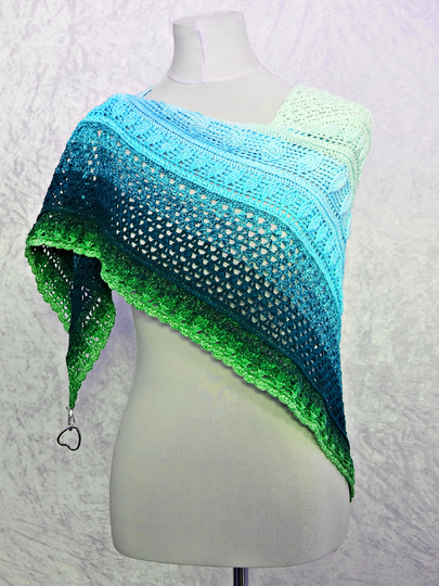 Häkelanleitung Tuch // Dreieckstuch // Schultertuch Hibiskus