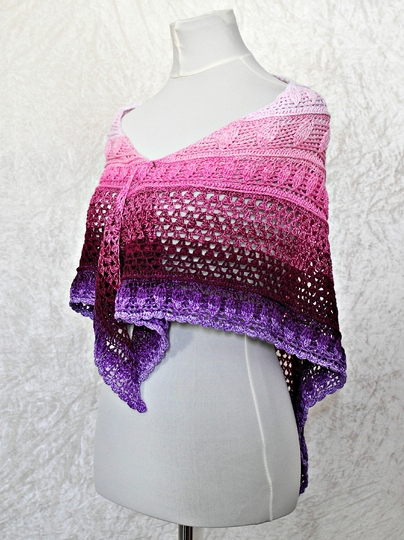 Häkelanleitung Tuch // Dreieckstuch // Schultertuch Hibiskus